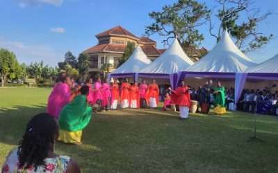 women group sings for Archbishop of Uganda